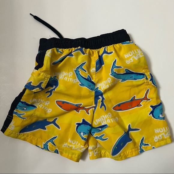 Used Greendog Boys Shark Swim Trunks - Size 3T - Picture 3 of 3